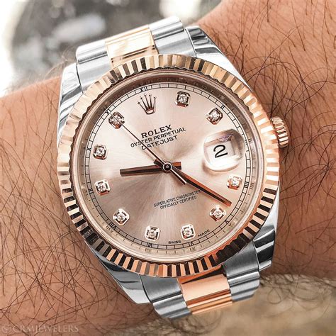 rolex two-tone rose gold datejust|rolex datejust everose gold price.